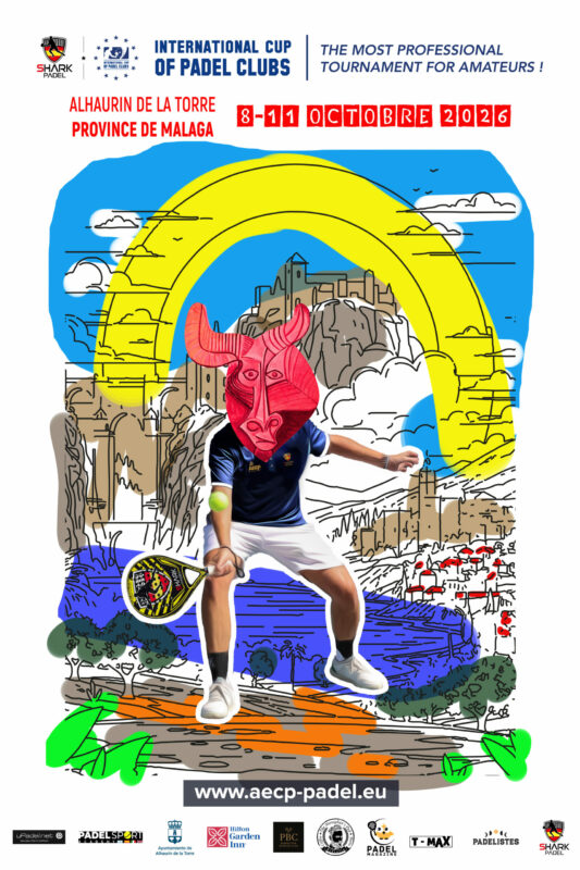 Affiche de la Coupe internationale des clubs de padel à Saly au Sénégal du 26 octobre au premier novembre - Cartel de la Copa Internacional de Clubes de Pádel en Saly, Senegal del 26 de octubre al 1 de noviembre - Poster of the International Cup of Padel Clubs in Saly, Senegal from October 26 to November 1